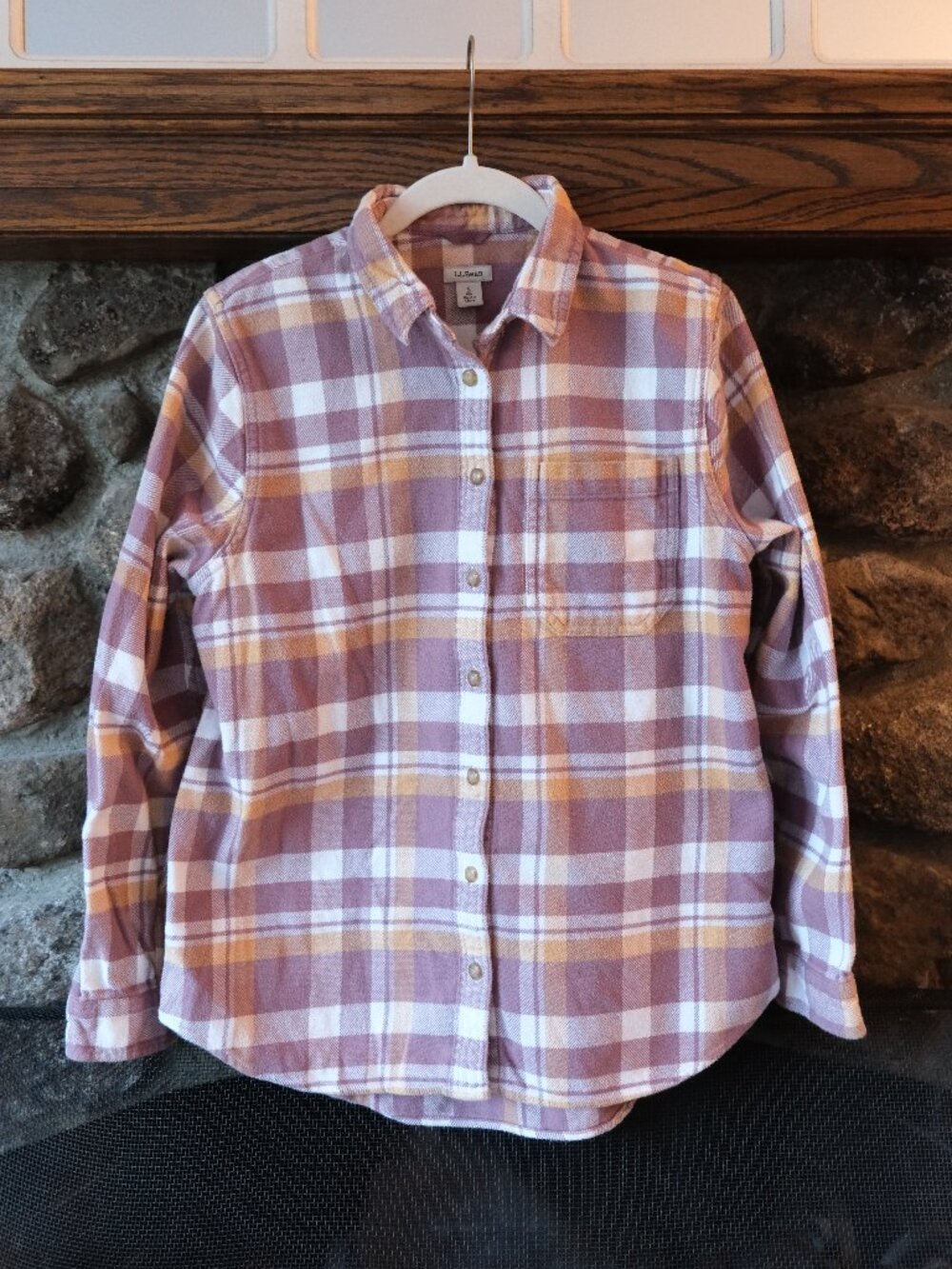 L.L Bean Vintage Plaid Long-sleeve Flannel
